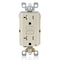 Leviton GFCI Receptacle, 20A, 125Vac, 5-20R, Almond GFTR2-T - alternate 3